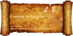 Laskay Brigitta névjegykártya